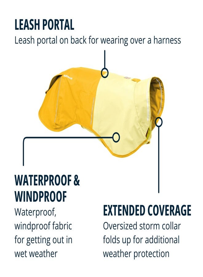 Ruffwear, Sun Shower Dog Raincoat, All-Weather Jacket, Waterproof, Windproof & Lightweight, Mineral Yellow, Medium - Image 3